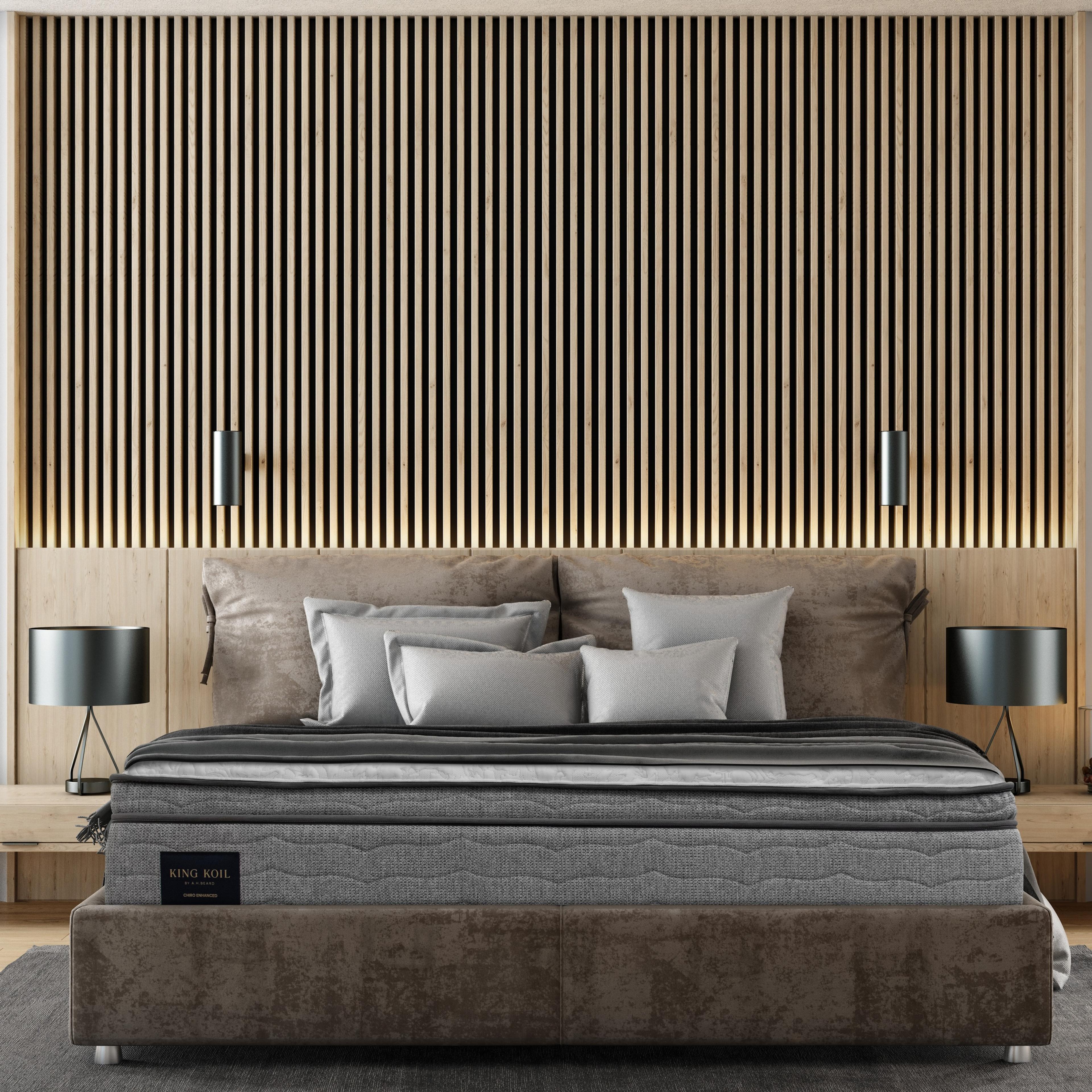 Lifestyle image of the King Koil Chiro Enhanced Mattress, Medium from Forty Winks