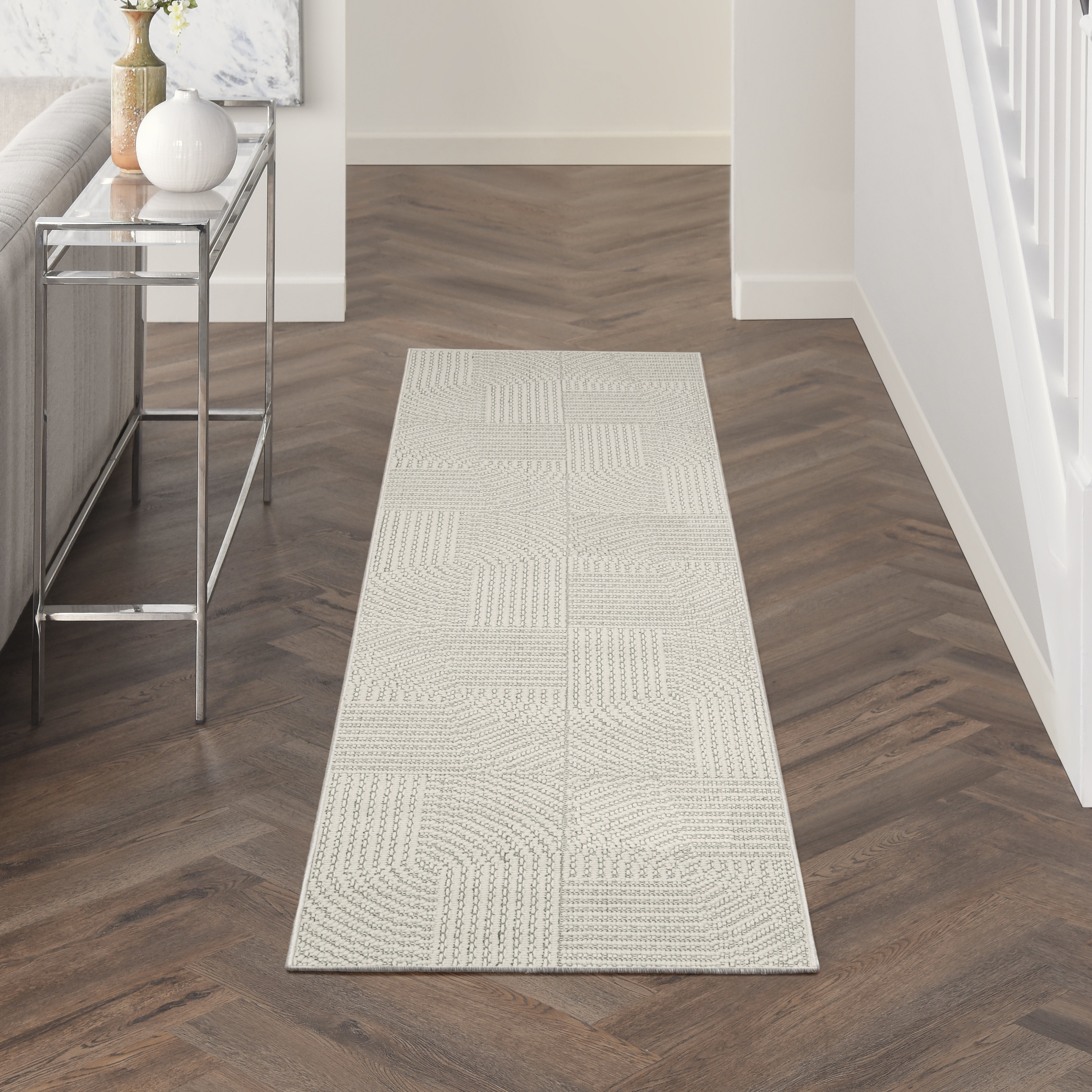 Nourison Natural Texture 2'3" x 7'6" Ivory Modern Indoor Rug