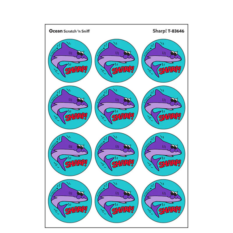 Sharp!/Ocean scent Retro Scratch 'n Sniff Stinky Stickers®, 24 ct.