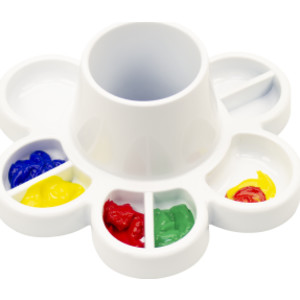 Paint and Water Cup, White, Pack of 6