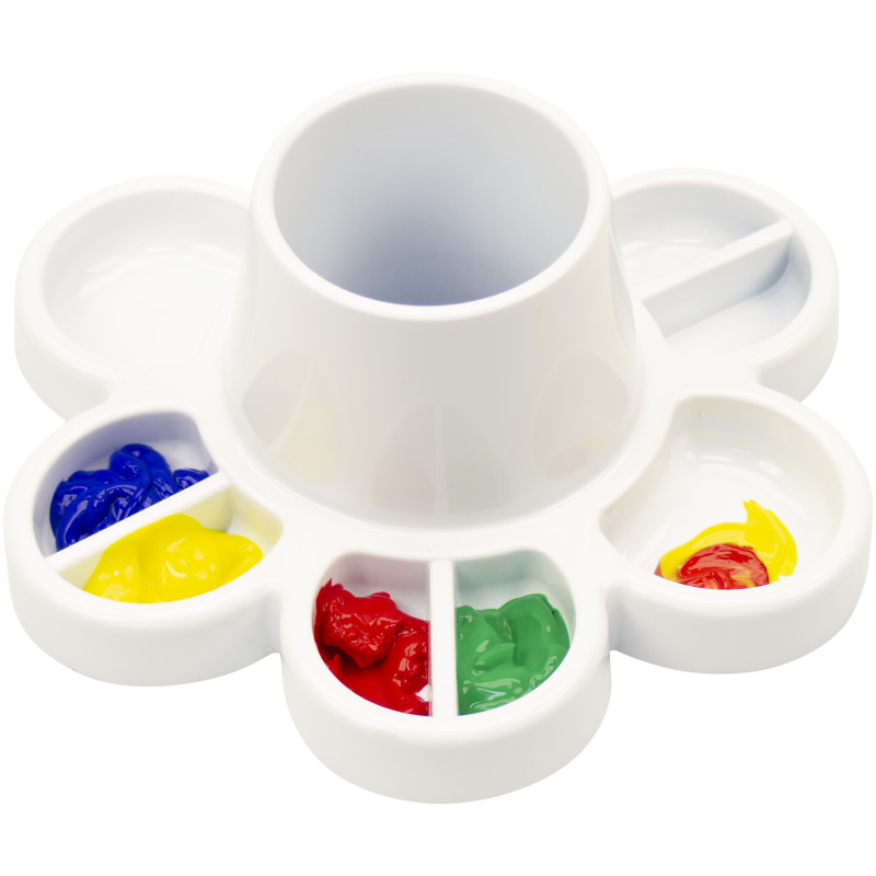 Paint and Water Cup, White, Pack of 6