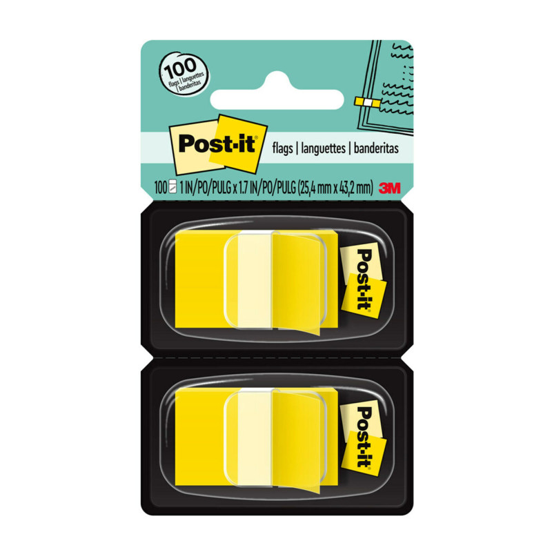Standard+Page+Flags+In+Dispenser%2C+Yellow%2C+100+Flags%2Fdispenser