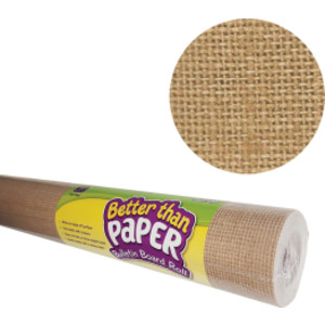 Rollo de tablón de anuncios Better Than Paper®, 4' x 12', diseño de arpillera, 4 rollos