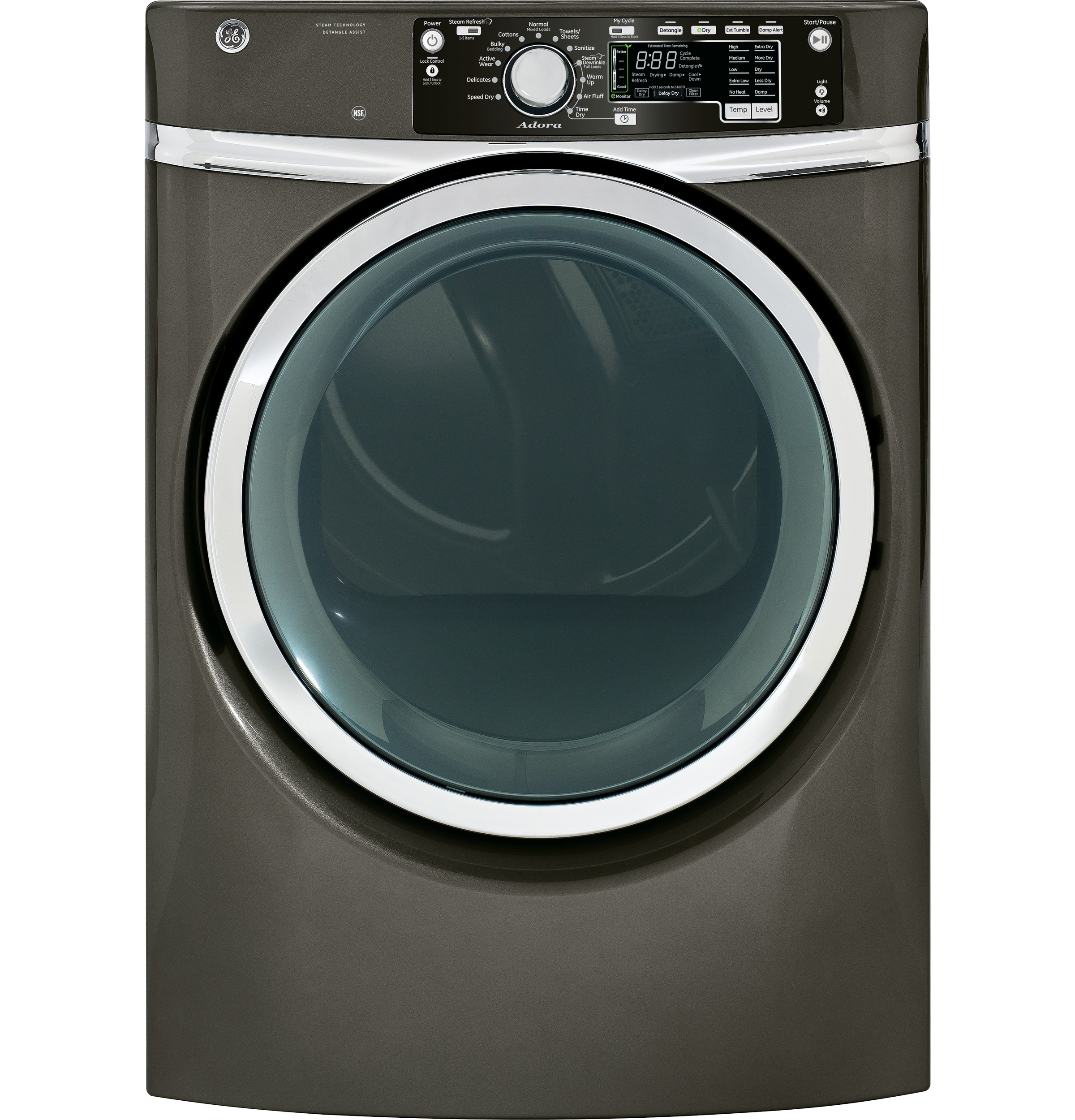 GE® 8.3 cu. ft. capacity Front Load gas dryer with steam