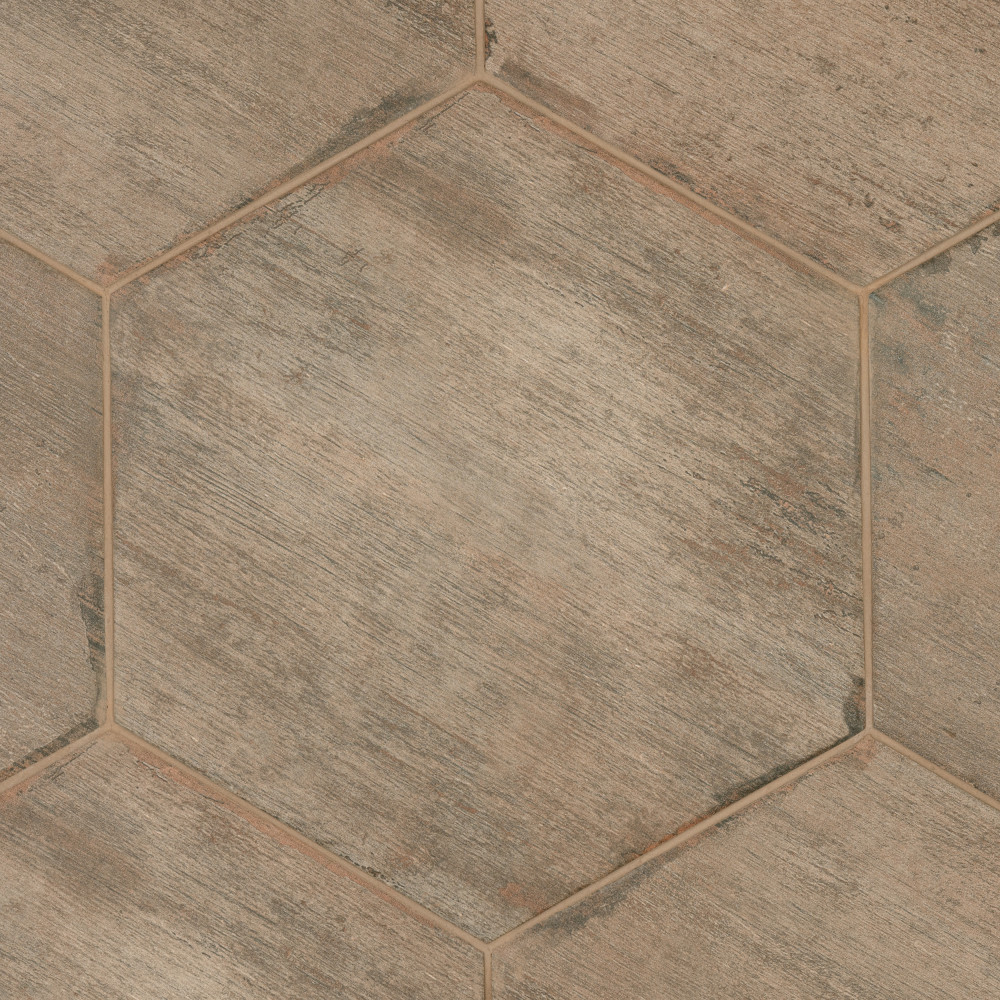 Retro Hex Terra 14-1/8 in. x 16-1/4 in. Porcelain Floor and Wall Tile