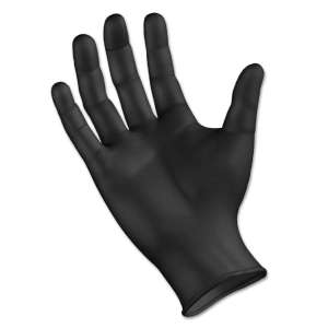 Boardwalk, General Purpose Gloves, Nitrile, 4.4 mil, Powder Free, L, Black