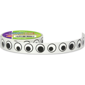 Wiggle Eyes Sticker Roll, Black, 0.5", 1000 Pieces