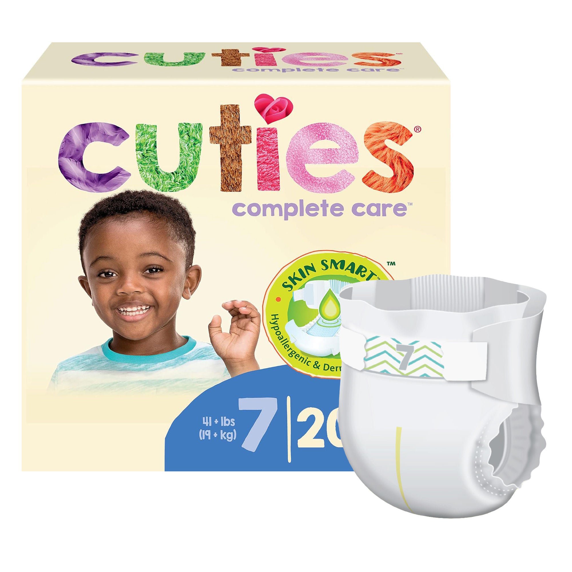 Cuties® Complete Care Diapers for Children, 41+ lbs.