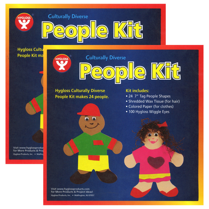 Culturally Diverse People Kit, 7", 24 Per Pack, 2 Packs