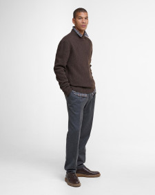 Stonesand Funnel-Neck Jumper Dark Oak