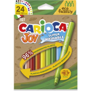 Eco Family Joy Fine Tip Washable Felt Tip Pens - 24 Pieces