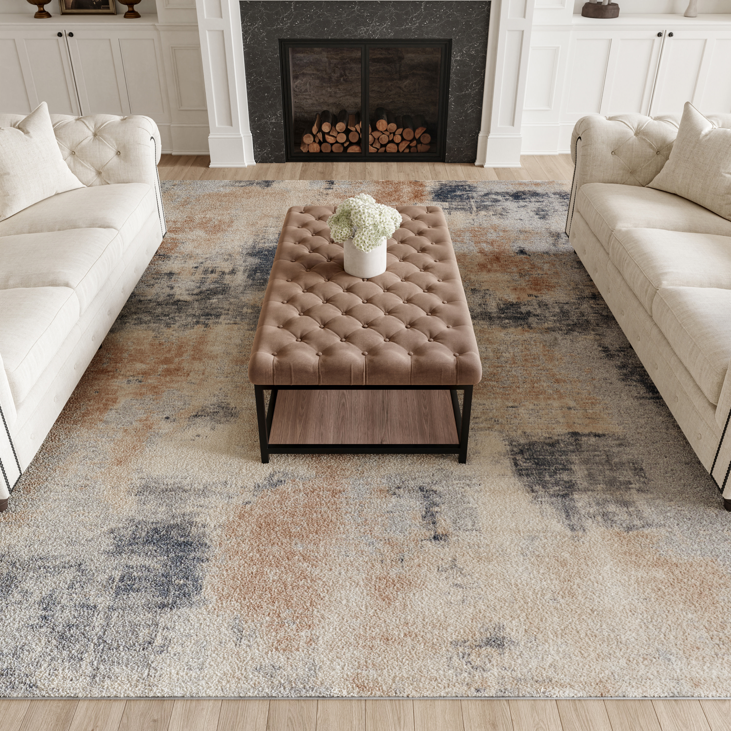 Nourison Rustic Textures 7'10" x 10'6" Beige Grey Modern Indoor Rug