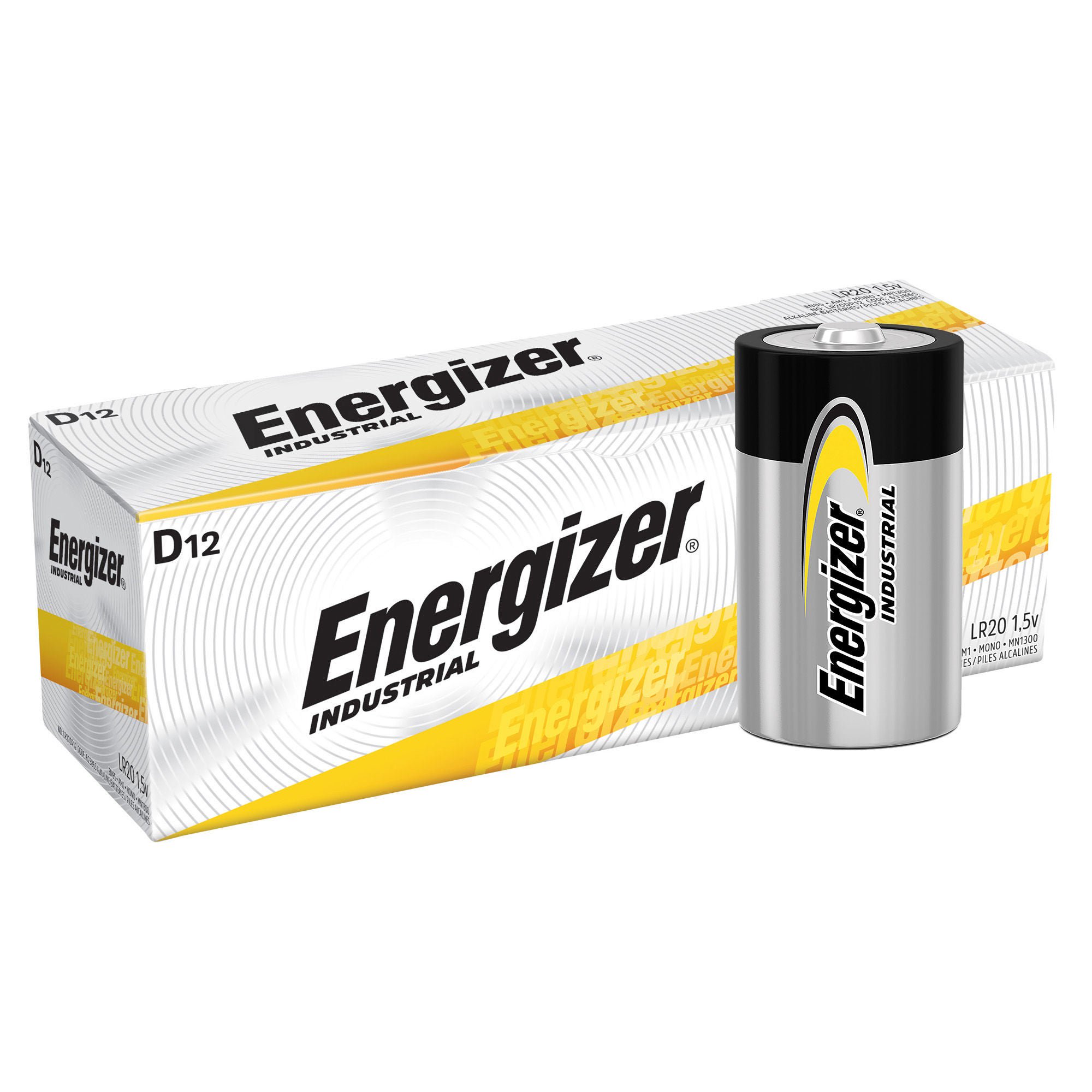 Alkaline Battery Energizer® D Cell 1.5 Volt Disposable