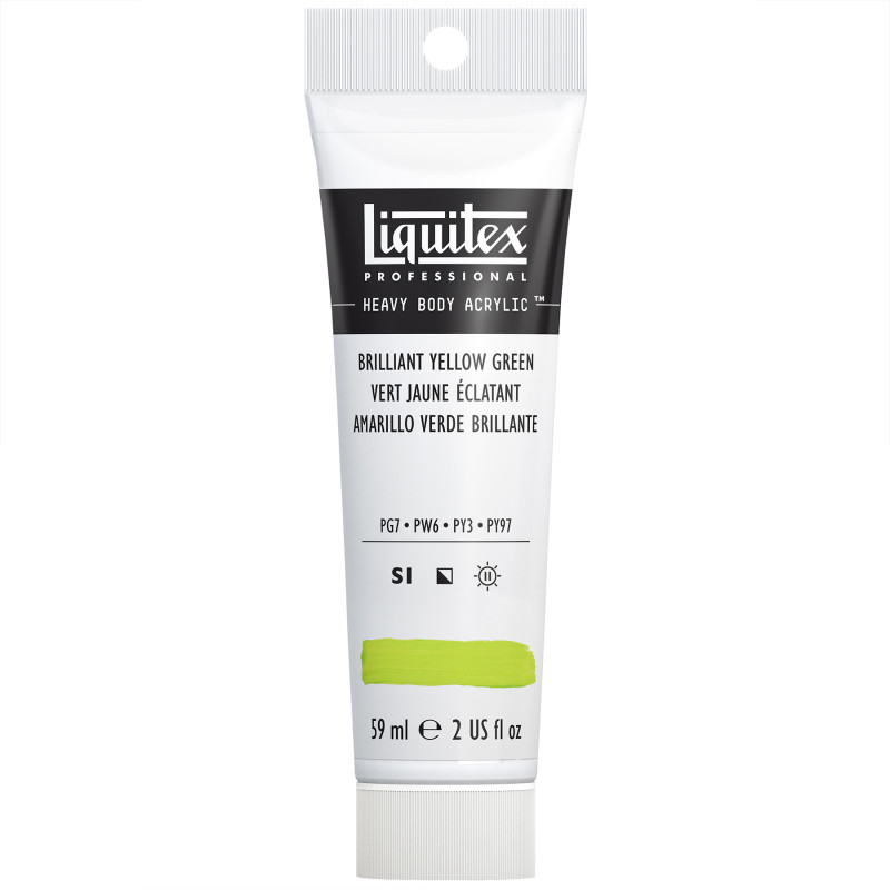 Professional Heavy Body Acrylic Paint, 59 mL Tube, Brilliant Yellow Green