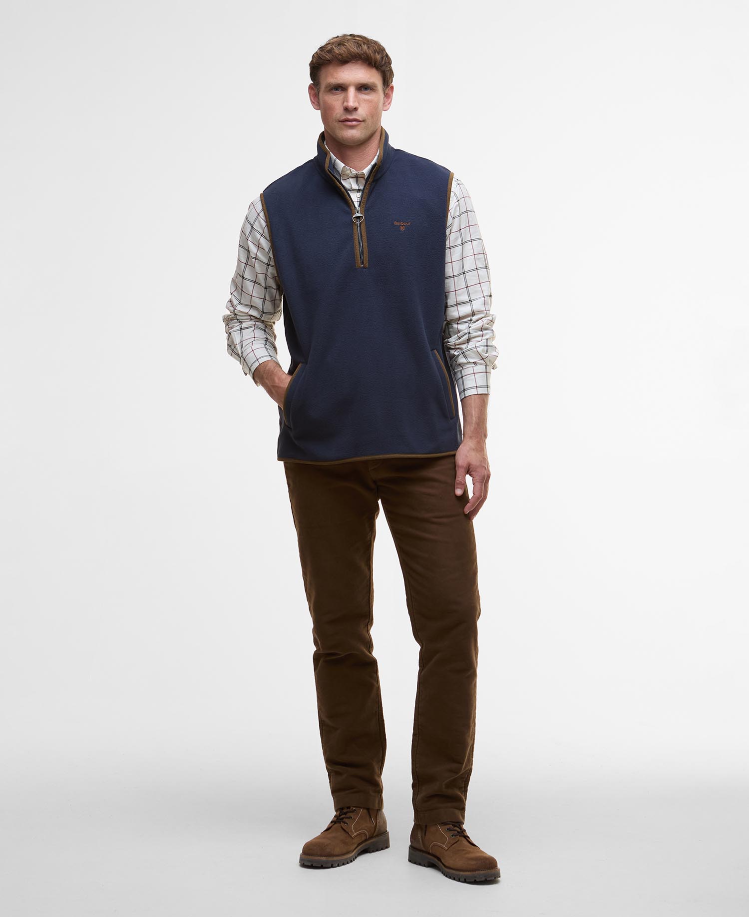 Harwood Half-Zip Fleeced Gilet image number 1