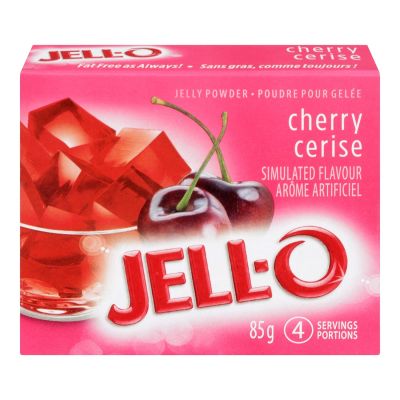 Jell-O Cherry Jelly Powder, Gelatin Mix