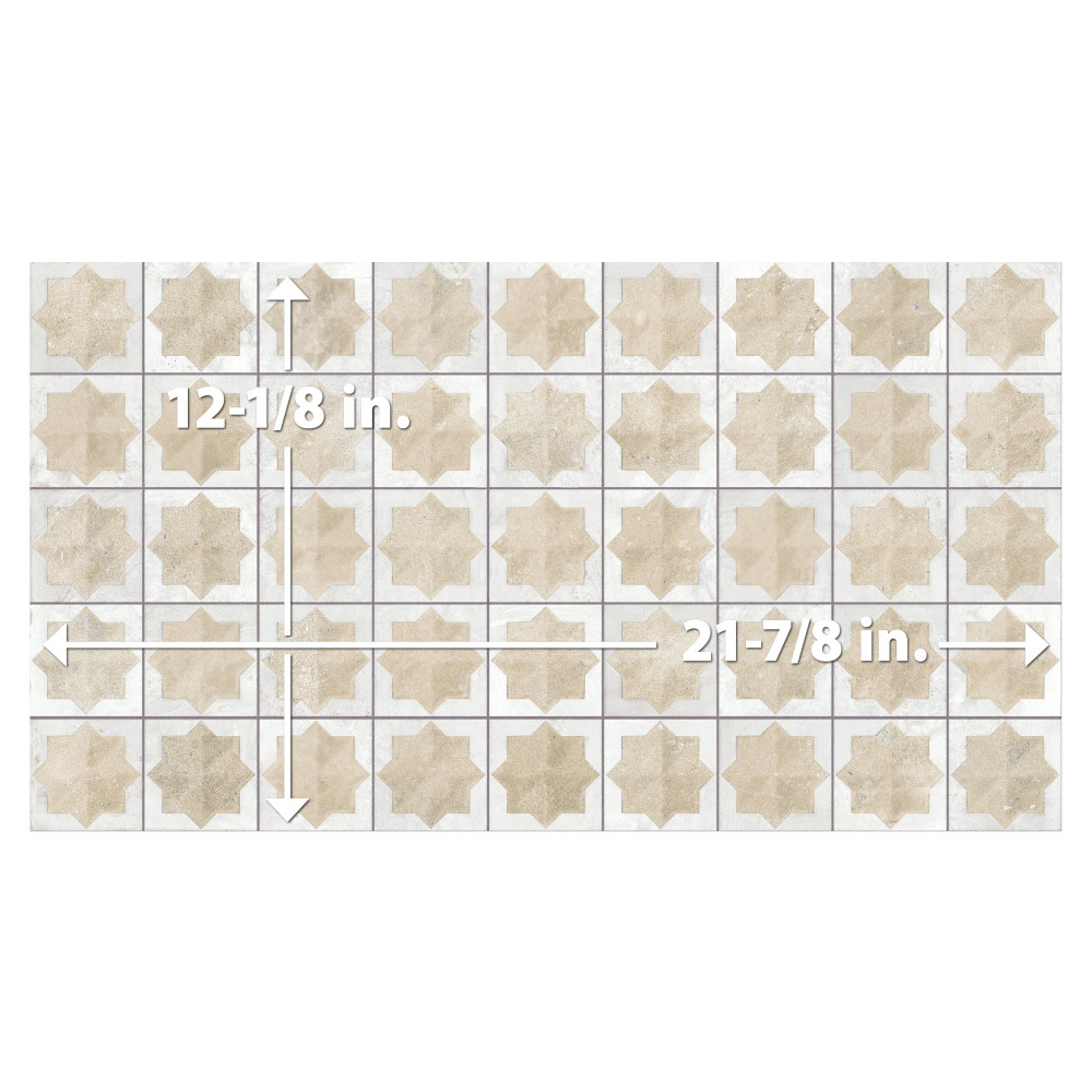 Tetuan Astre Arena White 12-1/8 in. x 21-7/8 in. Porcelain Wall Tile