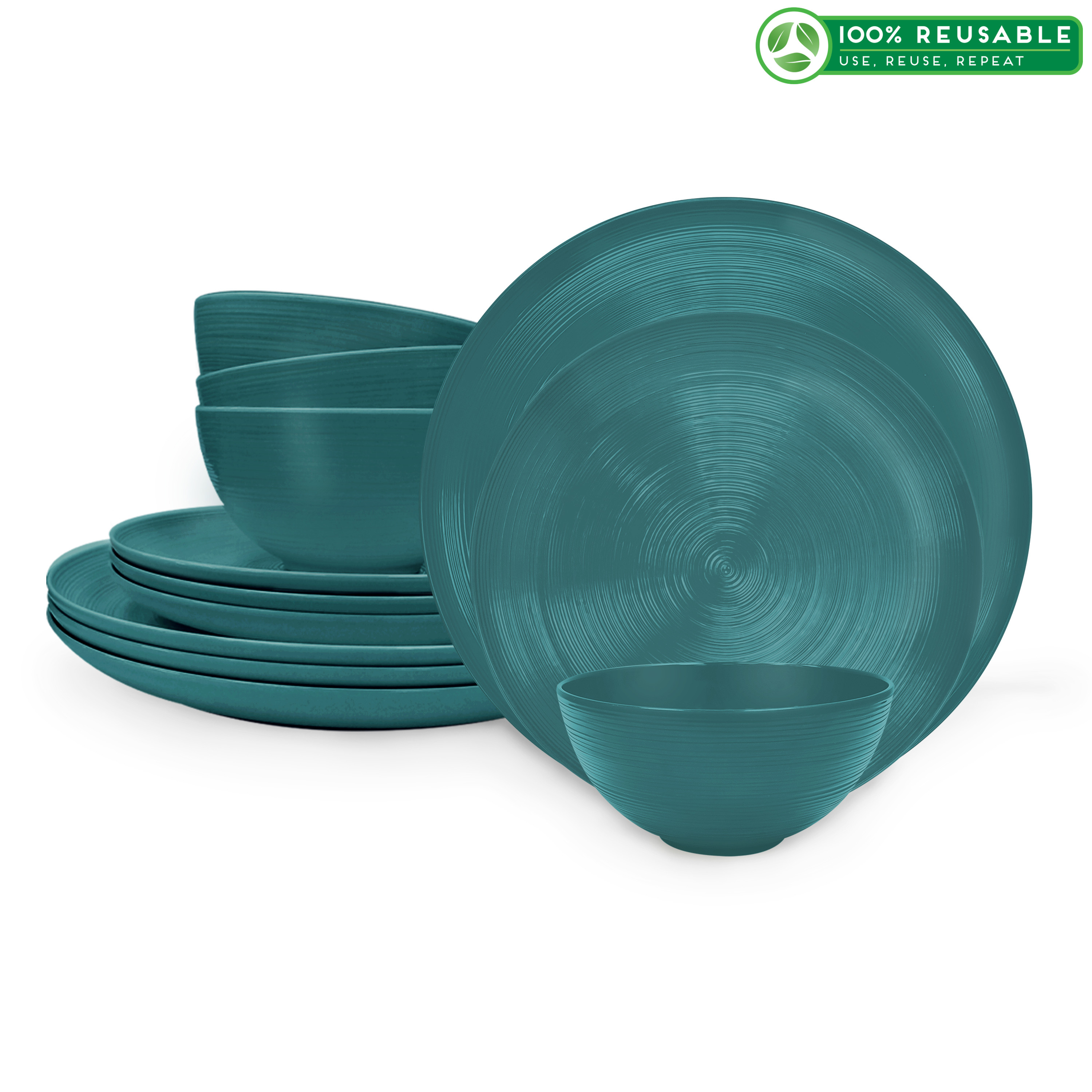 American Conventional Plate & Bowl Sets, Marine, 12-piece set slideshow image 1 American Conventional Plate & Bowl Sets, Marine, 12-piece set slideshow image 1