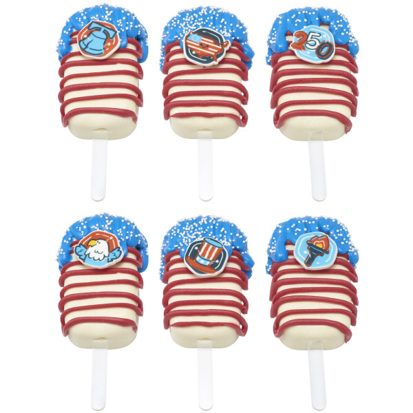 Celebrate America Assortment - Red 3 Free Sweet Décor® Edible Decorations