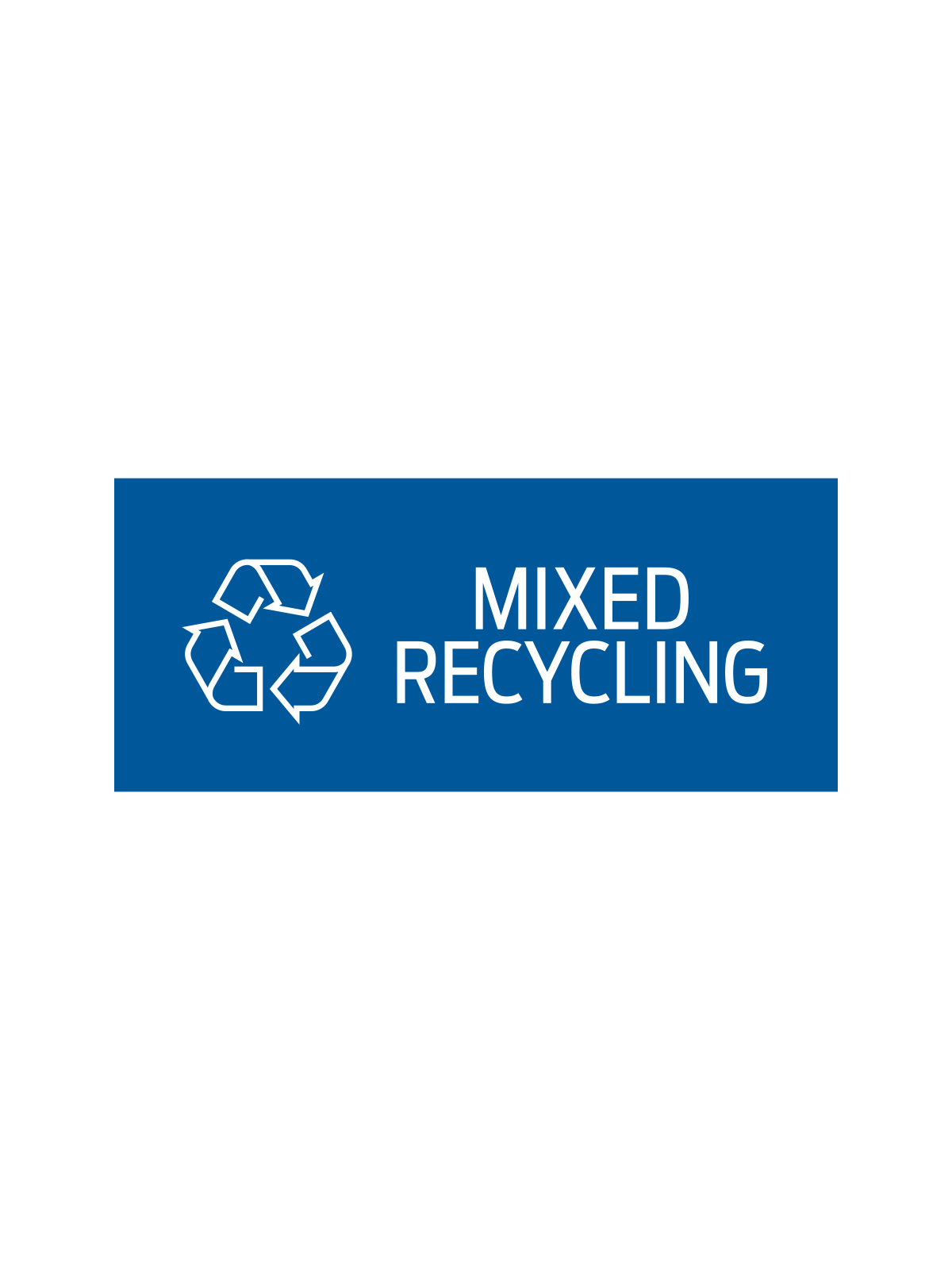 RISE – Single – Sign – Mixed Recycling – Blue