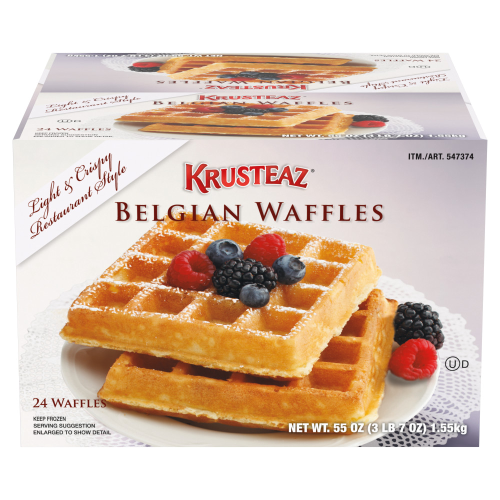 KRUSTEAZ Belgian Waffle 2.29 oz. /24 Ct. Conagra Foodservice