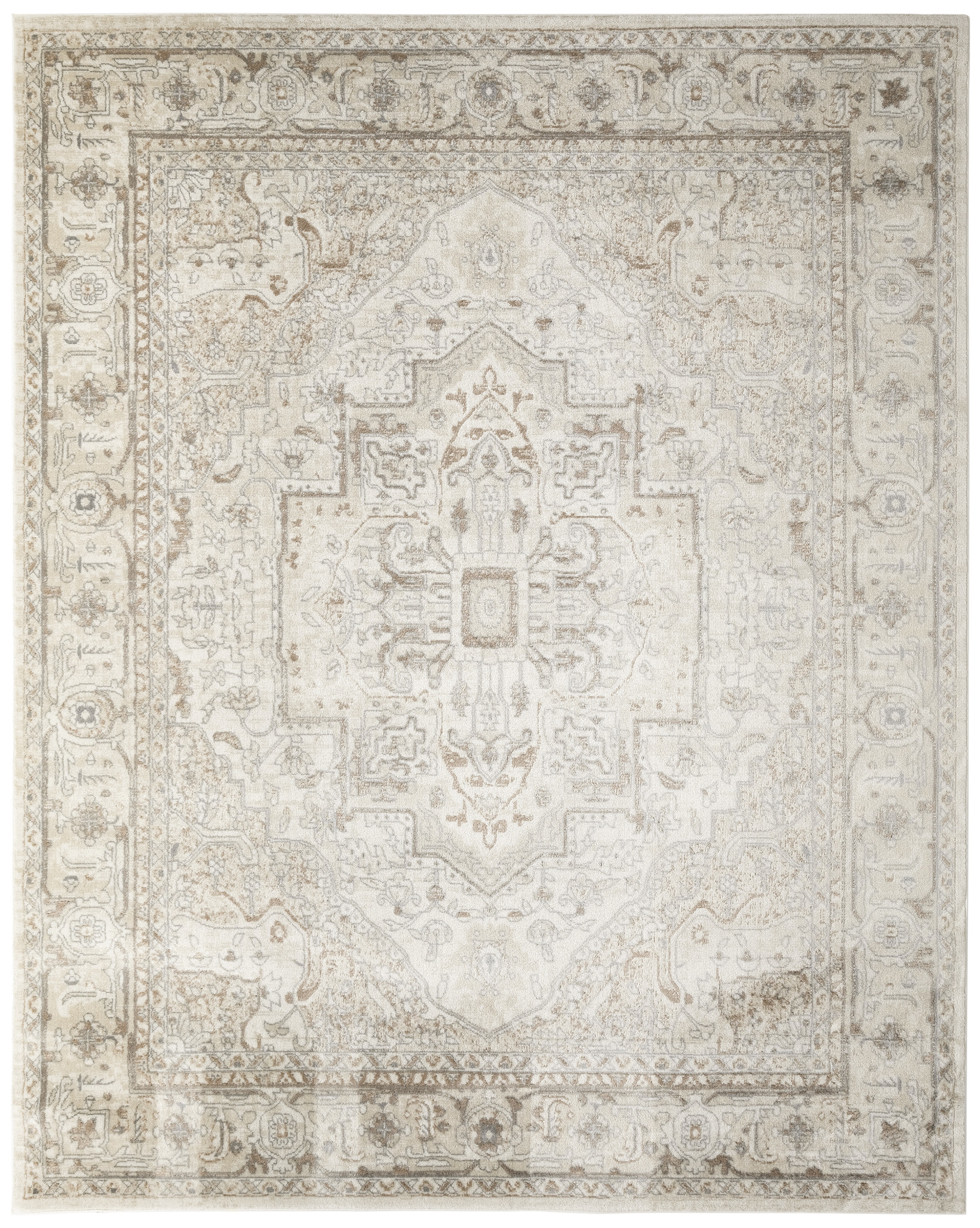 Nourison Quarry 7'10" x 9'10" Beige Vintage Indoor Rug