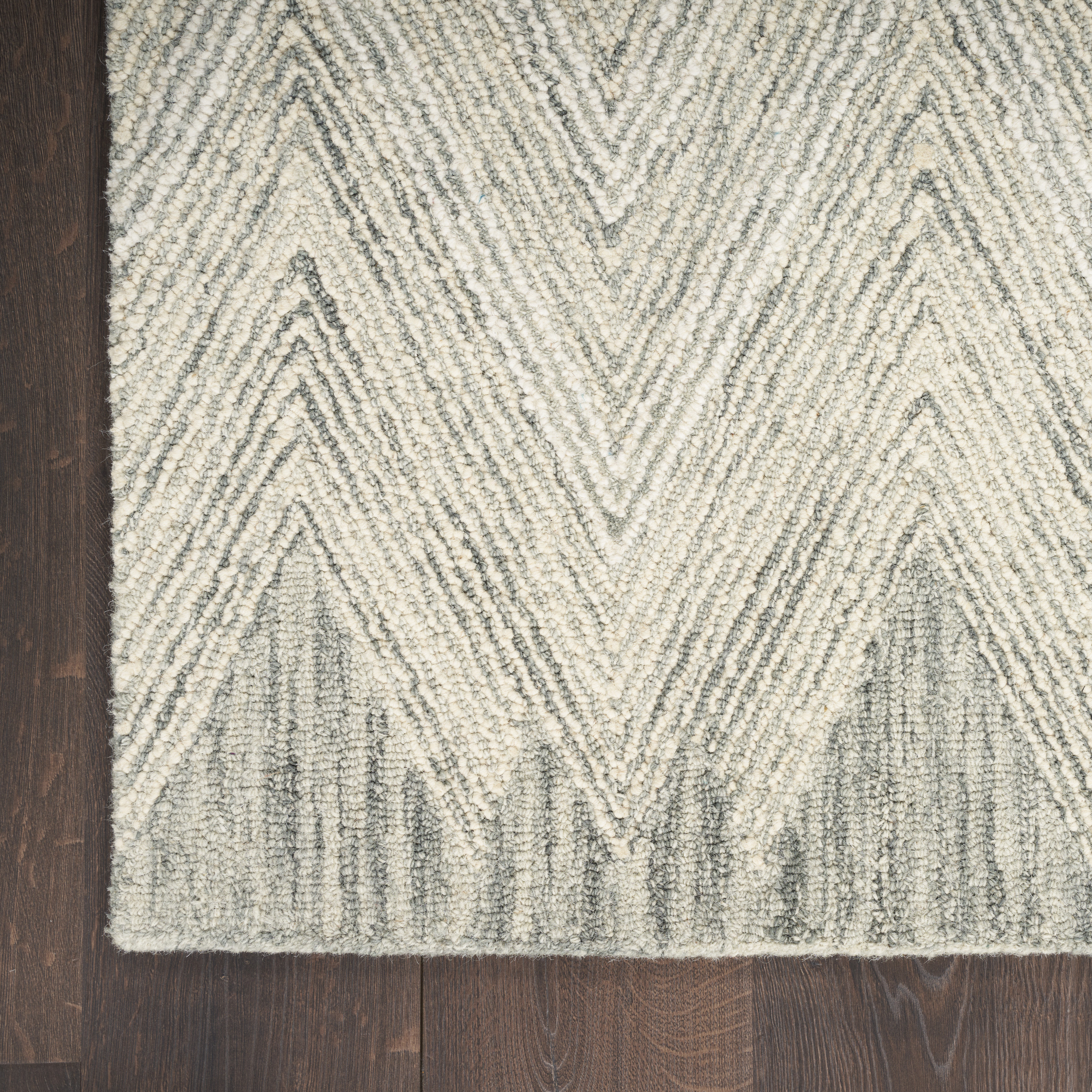 Nourison Interlock 5' x 7'6" Teal Modern Indoor Rug