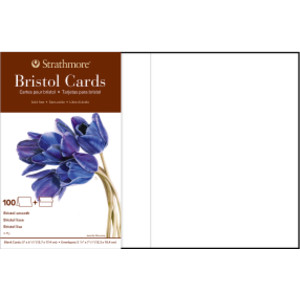 400 Series Bristol Cards & Envelopes, Full Size, 5x6.875 inch, Pack of 100