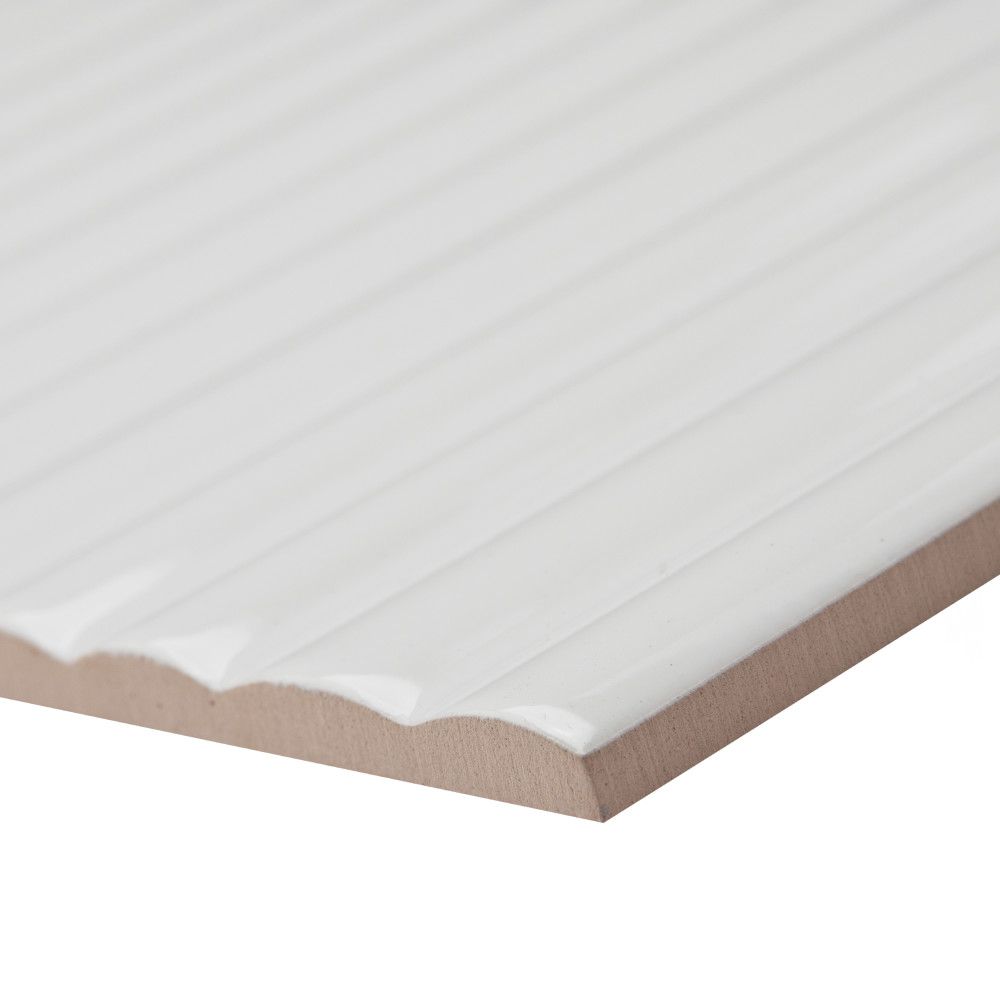 Crown Heights Rubik Glossy White 5-7/8 in. x 11-3/4 in. Ceramic Wall Tile