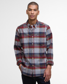 Portdown Tailored Long-Sleeved Shirt Light Grey Marl