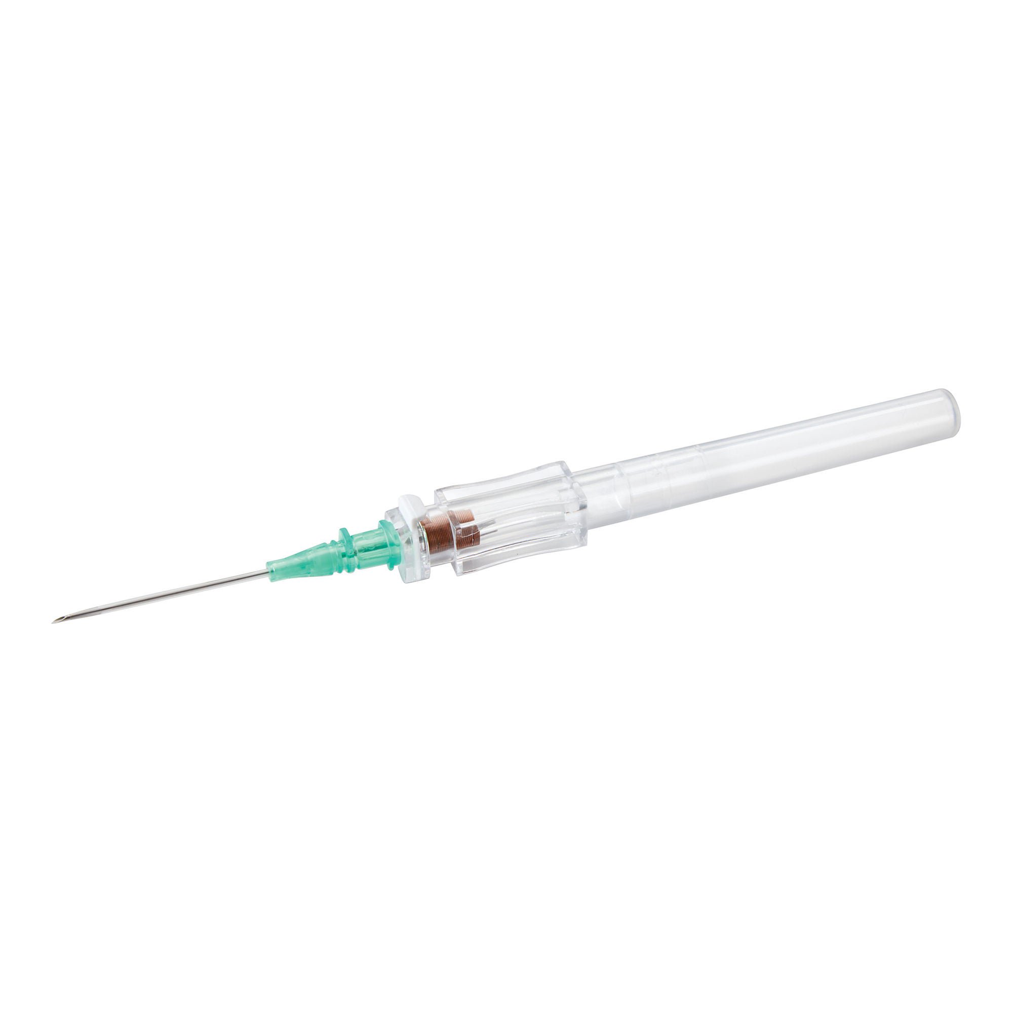 McKesson Brand CATH, IV SFTY STR PUSH BUTTON GRN 18GX 1.16" (50/BX 4BX/CS)