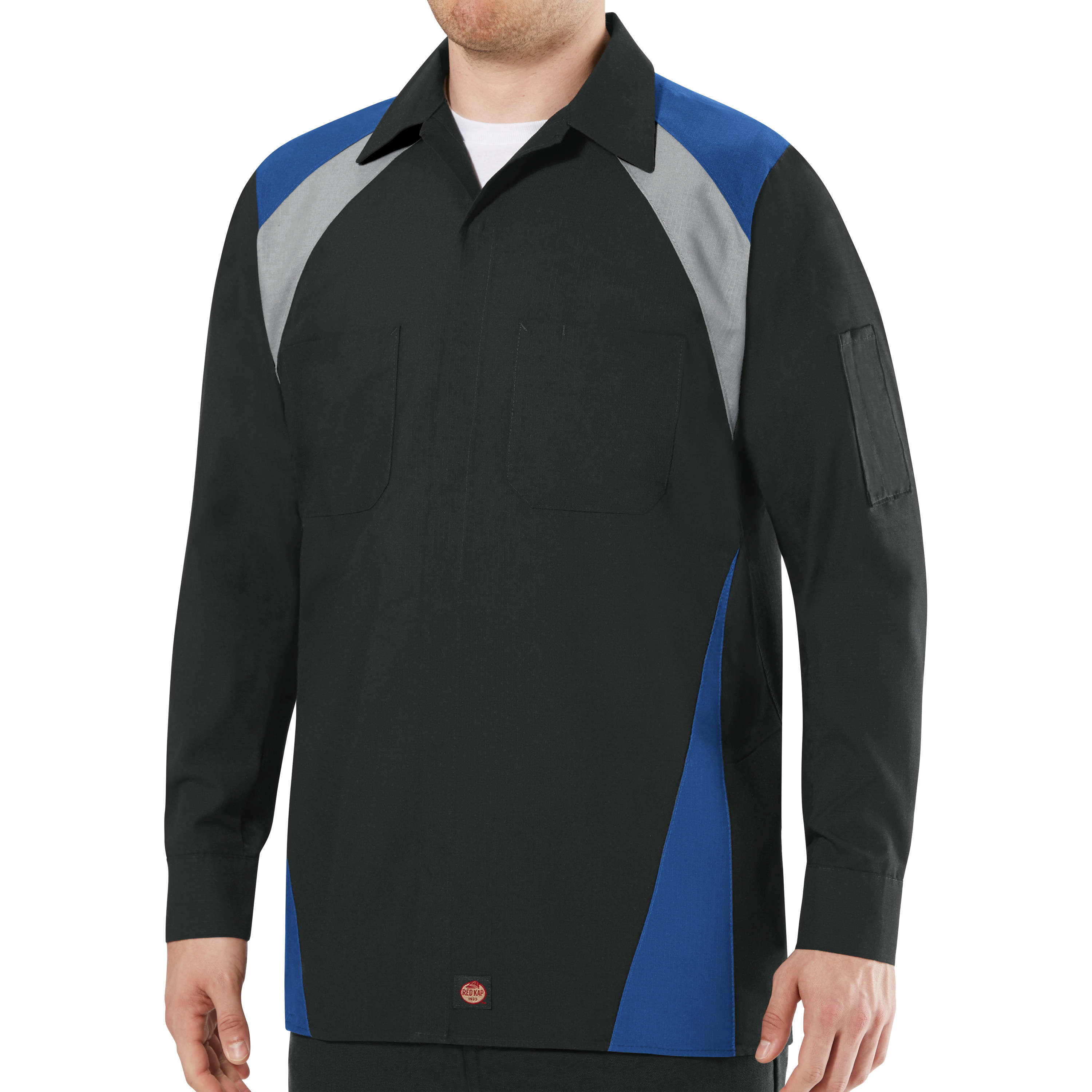 Red Kap Men's Long Sleeve Tri-Color Shop Shirt - Picture 16 of 16