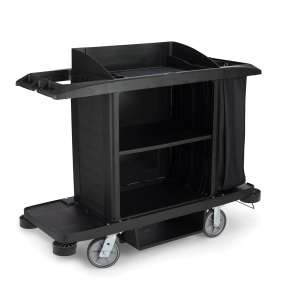 Rubbermaid Commercial, Executive Series™, Full Size Housekeep Cart, Traditional, Black