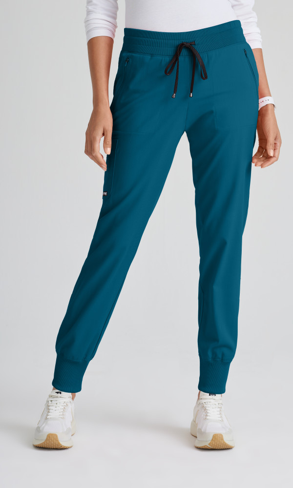 Greys Anatomy GRSP537 Eden Spandex Stretch 4 Pocket Jogger Medical Scrub Pants-Greys Anatomy Spandex Stretch