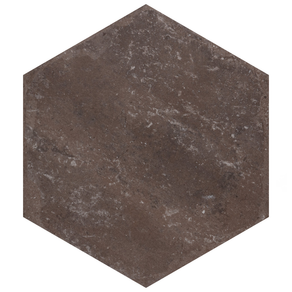 Brickyard Hex Red 8-1/2 in. x 9-7/8 in. Porcelain Floor and Wall Tile