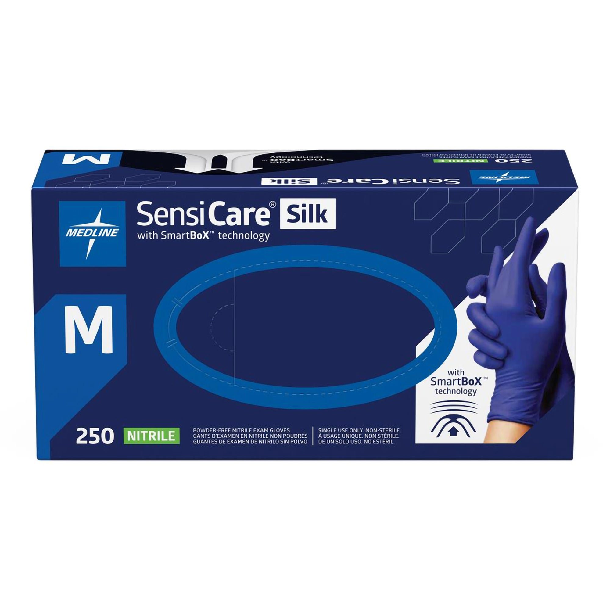 Medline GLOVE, EXAM NITRL MED N/S (250/BX 10BX/CS)