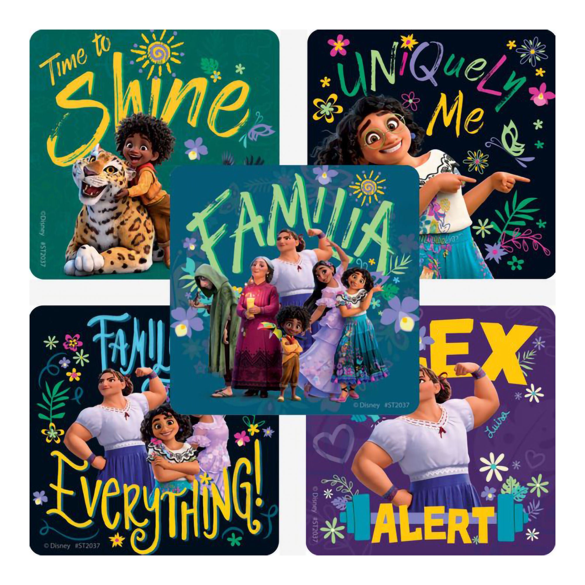 Sticker SmileMakers® 100 per Box Encanto Familia 2-1/2 X 2-1/2 Inch
