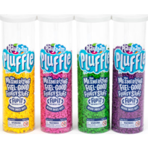 Pluffle&reg; Sensory Play Foam, 4 Pack, Purple/Green/Pink/Yellow