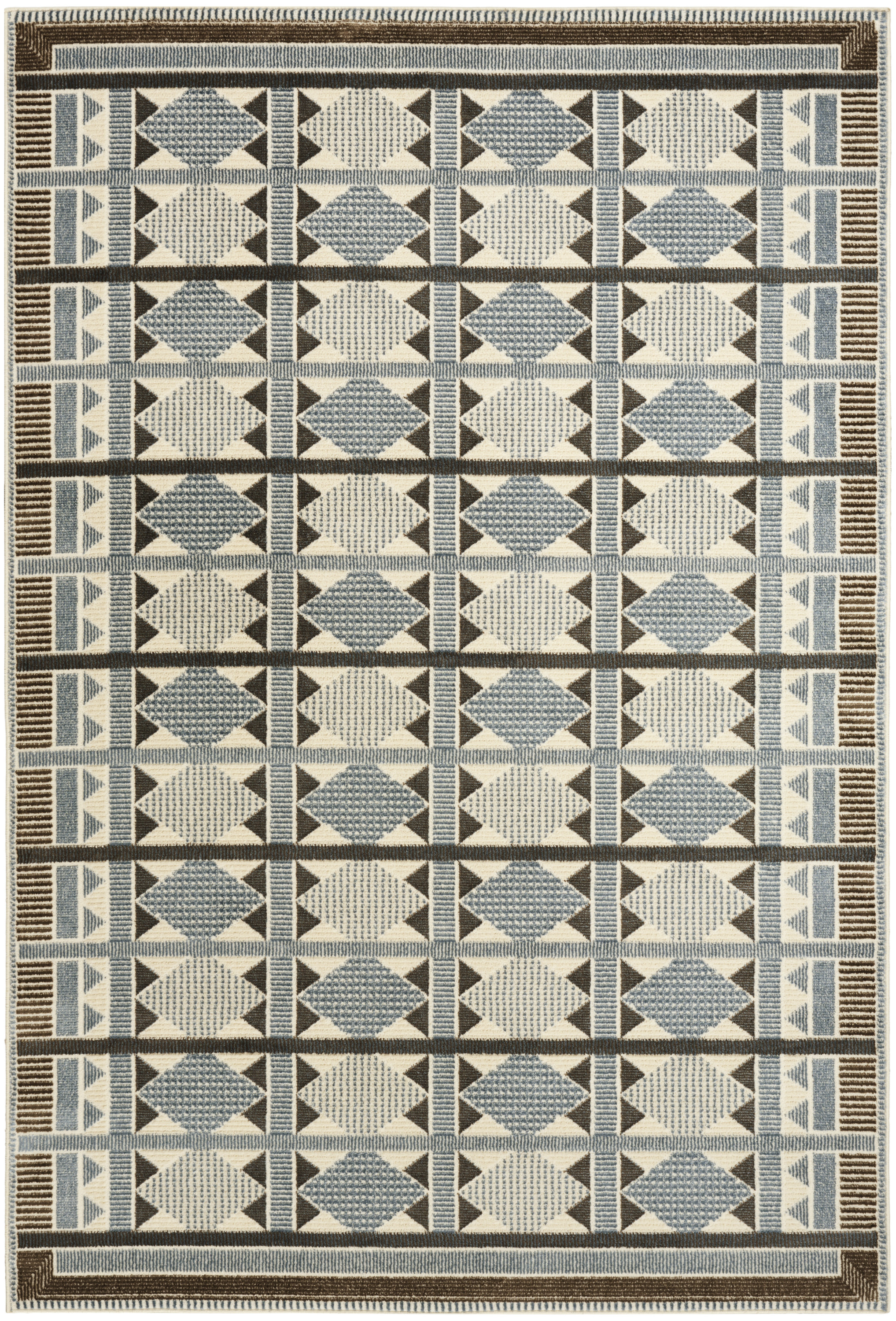 Nourison Nordic 4' x 6' Blue Modern Indoor Rug