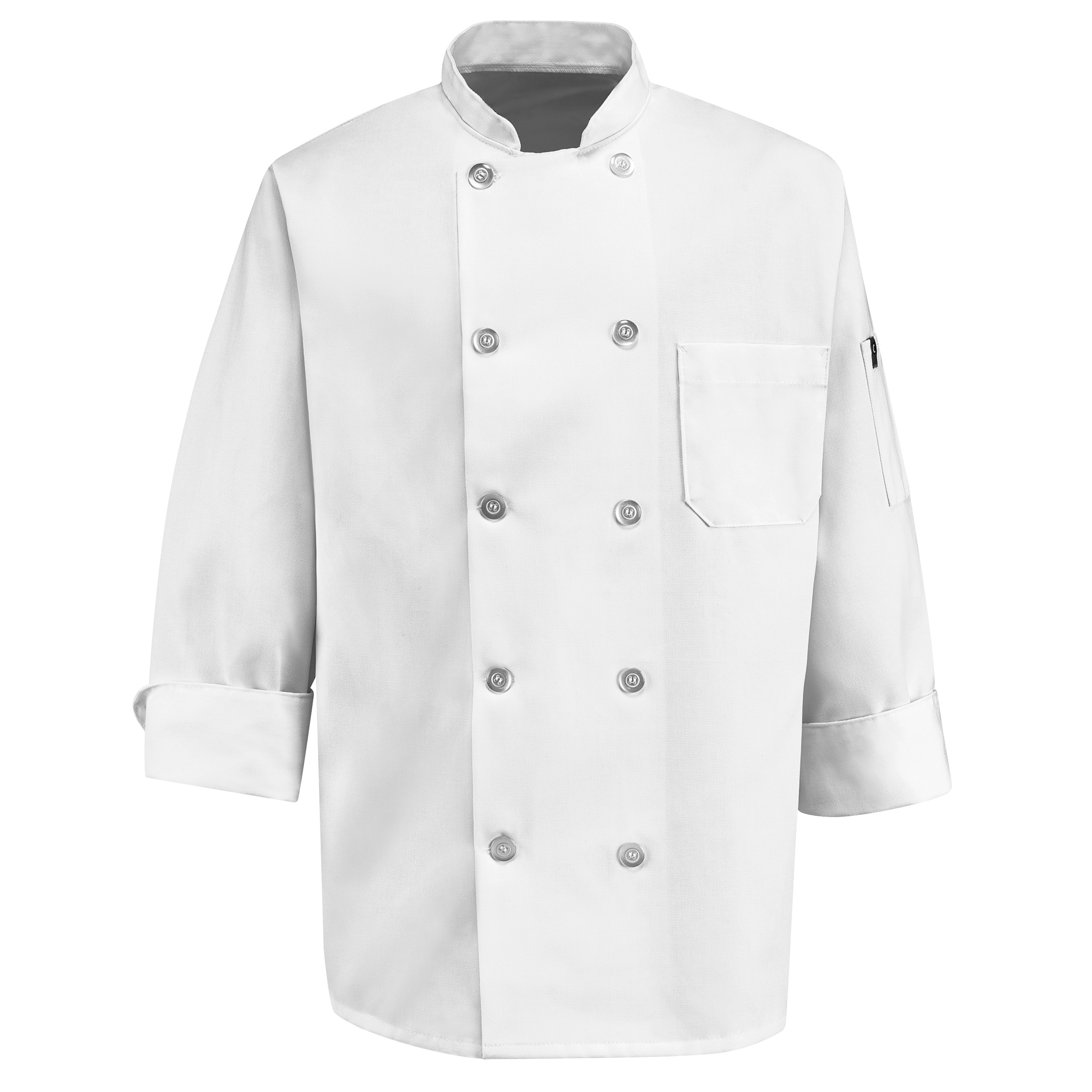 Ten Pearl Button Chef Coat-Red Kap