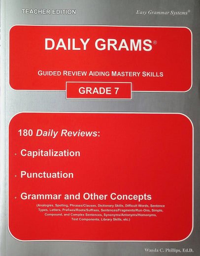 Daily Grams Grade 7 Teacher Edition