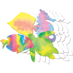 Color Diffusing Paper Sealife, Pack of 48