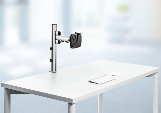 Novus TSS Single monitor arm enhances comfort by elevating a monitor to your ideal viewing height.