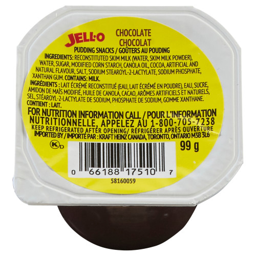  JELL-O pouding prêt-à-servir Chocolat – 48 x 99 g 