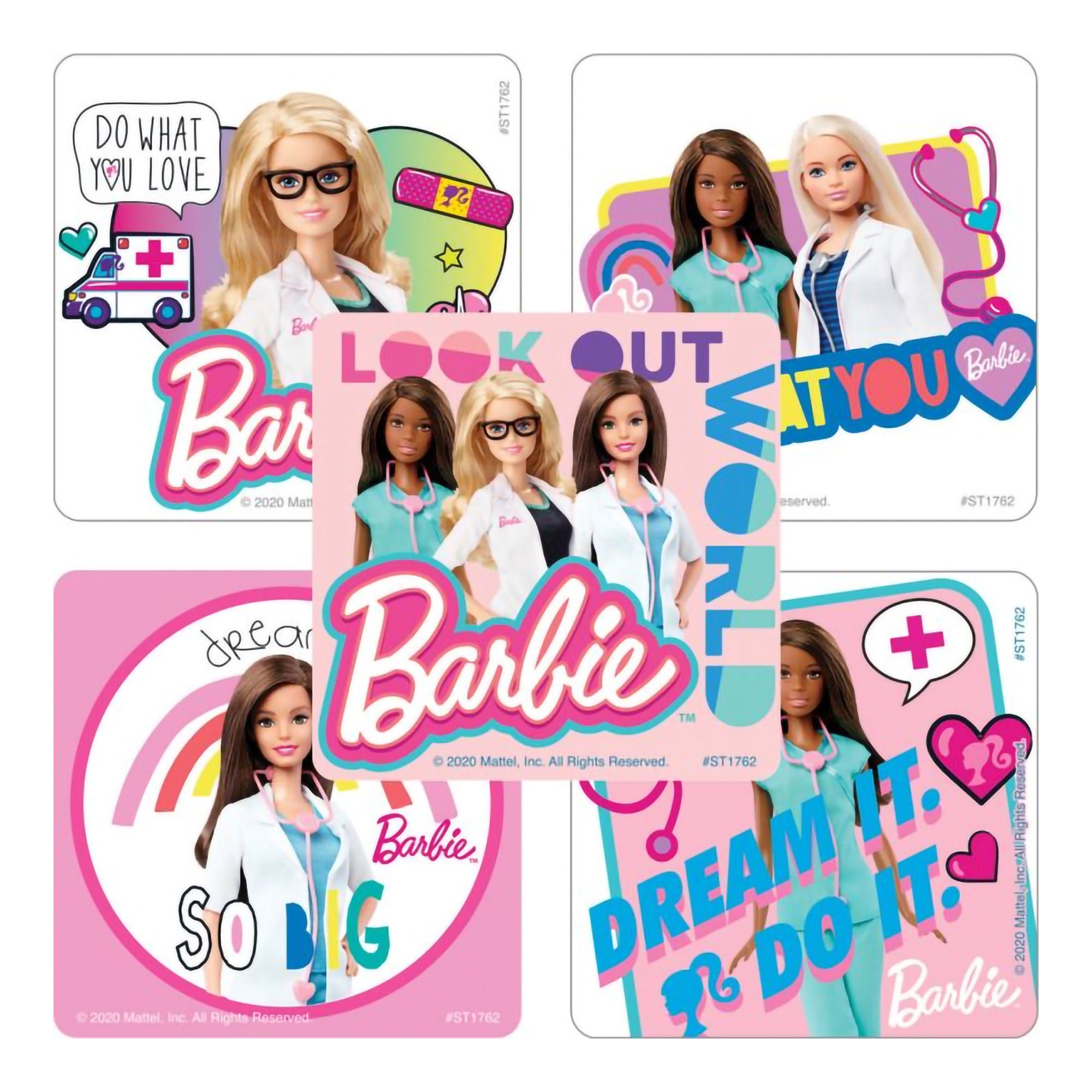 Sticker SmileMakers® 100 per Roll Barbie Doctor 2-1/2 X 2-1/2 Inch