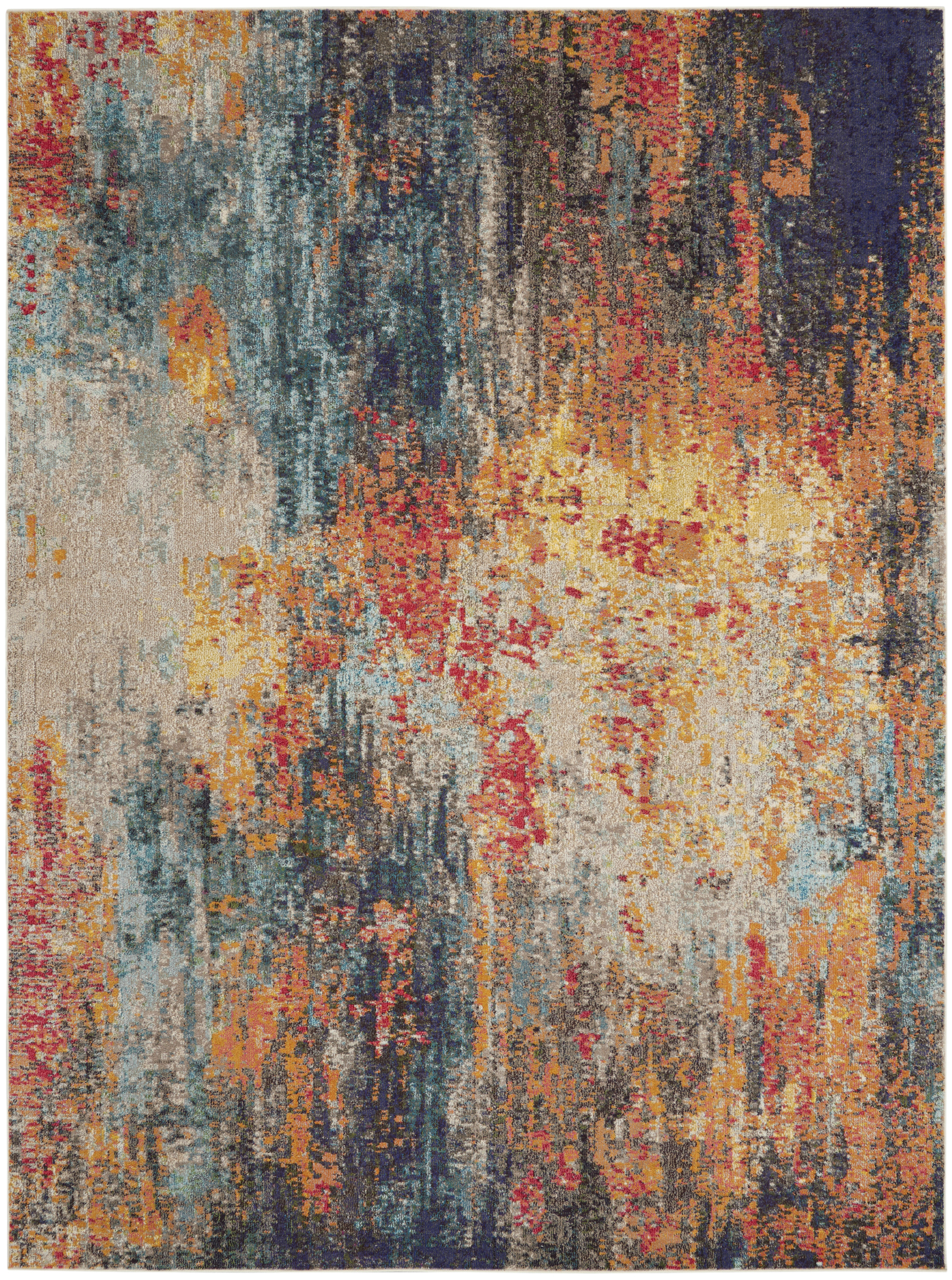 Nourison Celestial 9' x 12' Multicolor Modern Indoor Rug