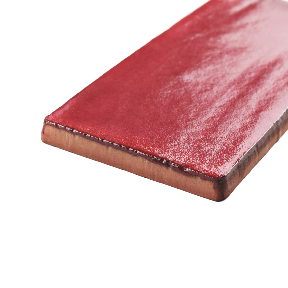 Antic Special Red Moon 3 in. x 6 in. Ceramic Wall Tile