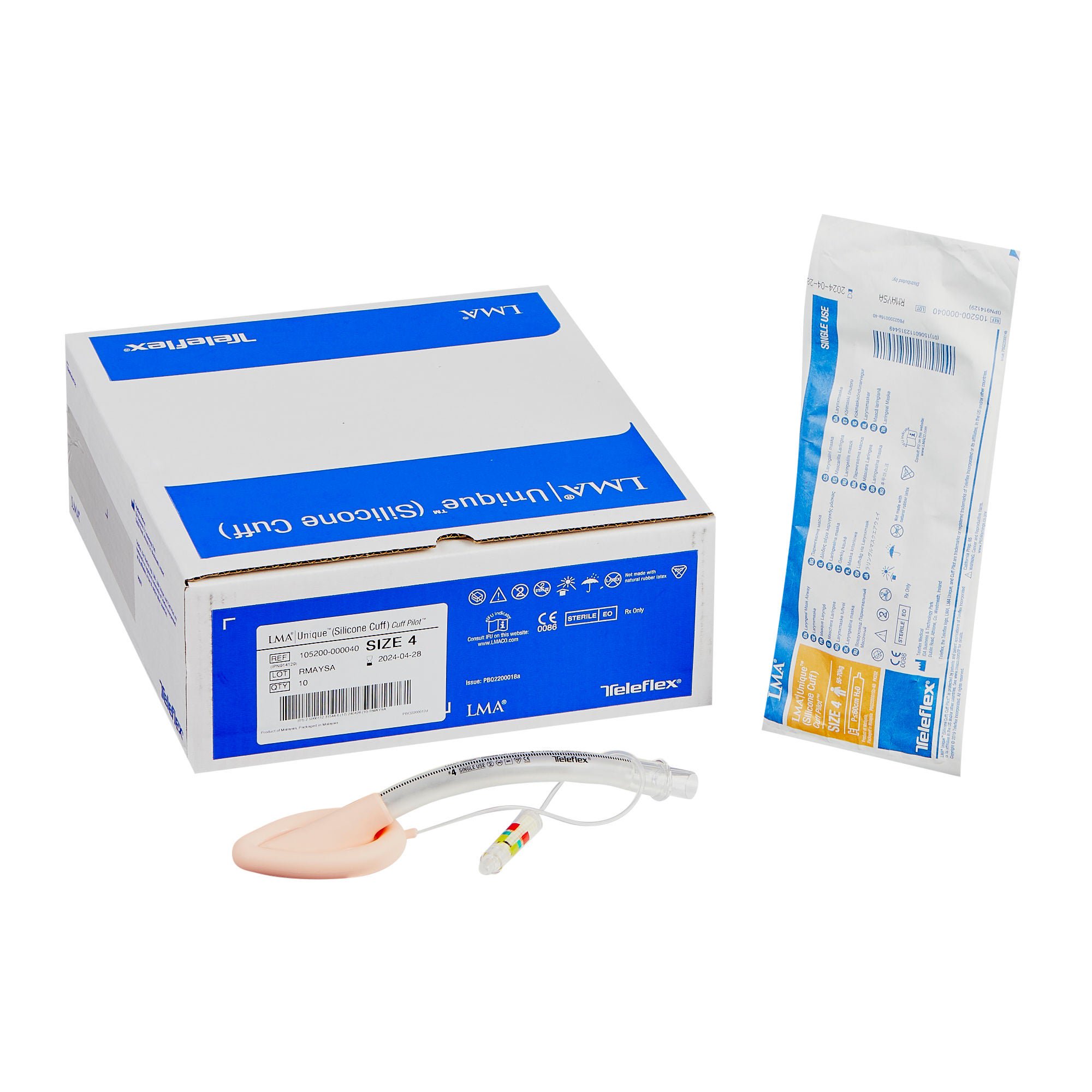 Teleflex LLC AIRWAY, LMA UNIQUE SILICONE W/CUFF PILOT SZ4 (10/BX)