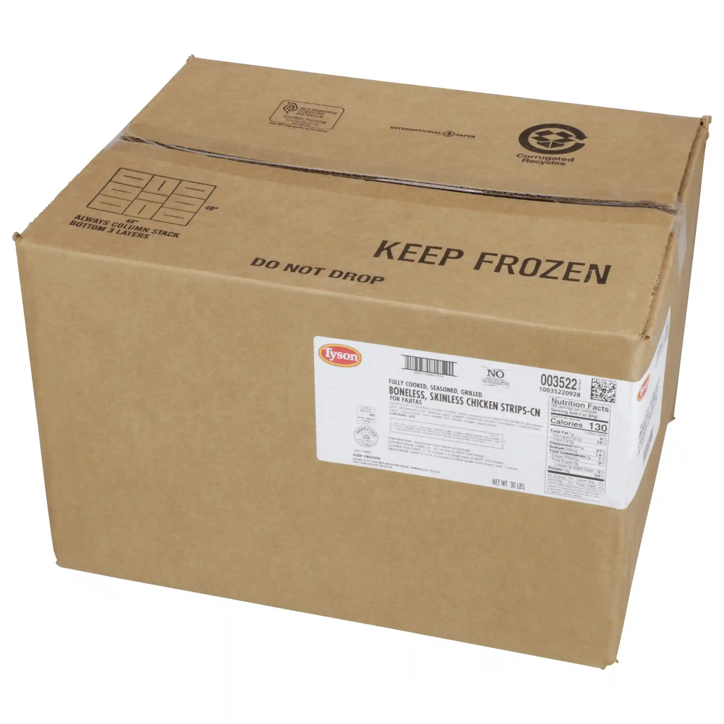 Tyson® Fully Cooked Fajita Chicken Strips, CN _image_5