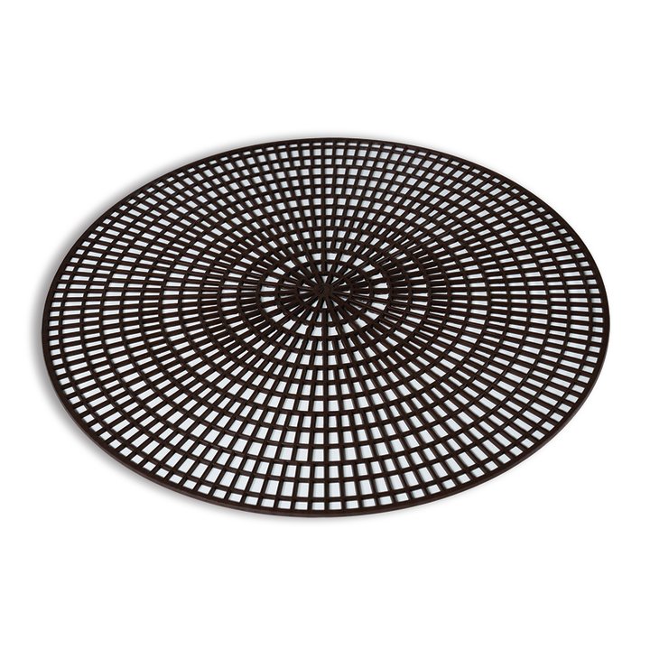 14 ½-inch round antiskid mat in chocolate